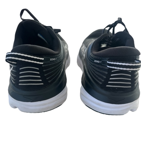 Hoka One One Women’s Bondi 7 Black & White Running Shoes - Picture 10 of 15